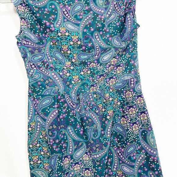 Athleta Dahlia Paisley Printed Athleisure Athletic Casual Shift Dress Size 2 - Picture 3 of 6